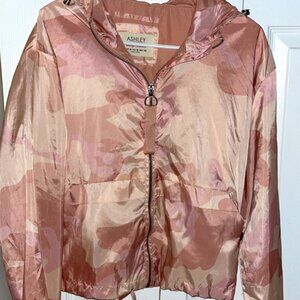 Ashley by 26 INTERNATIONAL UTILITY COLLECTION PINK CAMO WINDBREAKER JACKET, XL